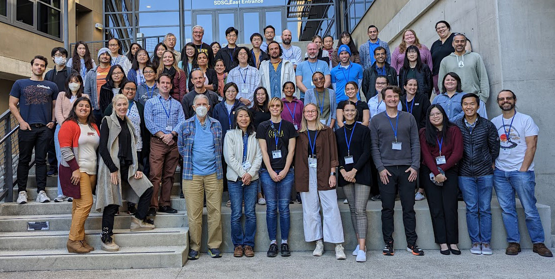 EEGLAB 2022 Group Photo in front of the San Diego Supercomputer Center at UC San Diego