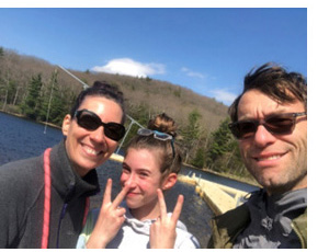 Dr. De Sanctis with his wife Virginia and daughter Olivia