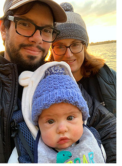 Dr. Wagner with her husband and son