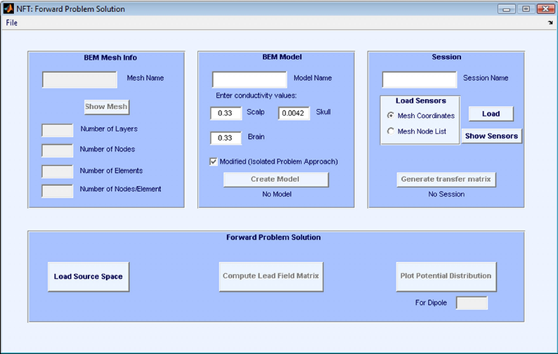 Figure 12: Interface for Forward Model Generation.